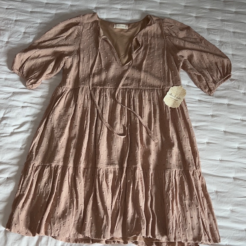 NWT Altar’d State puff sleeve dress, sz S
